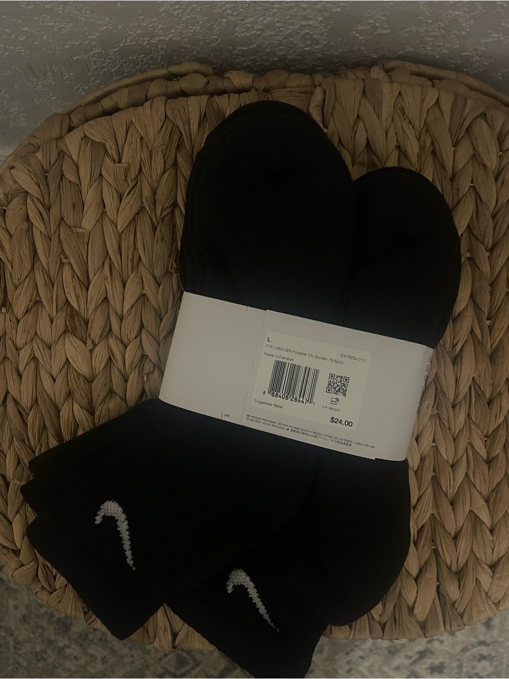 Nike Everyday Black Low-Cut Socks - 6 Pack men’s socks 8-12 - Picture 2 of 2